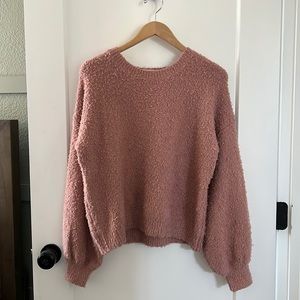 Long sleeve mauve/rose colored sweater size L